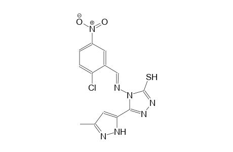 4-{[(E)-(2-chloro-5-nitrophenyl)methylidene]amino}-5-(3-methyl-1H-pyrazol-5-yl)-4H-1,2,4-triazole-3-thiol