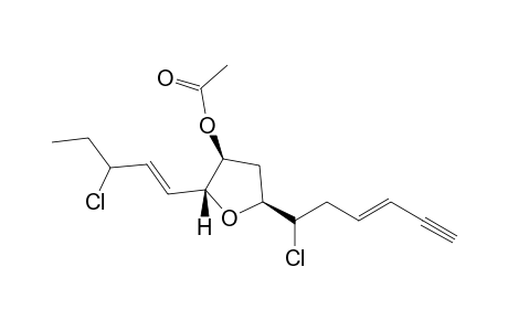 2-(1-Chlorohex-3-en-5-yn-1-yl)-5-(3-chloropent-1-enyl)-4-acetoxy-tetrahydrofuran