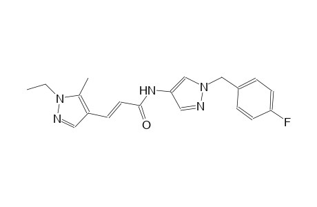 (2E)-3-(1-ethyl-5-methyl-1H-pyrazol-4-yl)-N-[1-(4-fluorobenzyl)-1H-pyrazol-4-yl]-2-propenamide