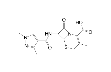 7-{[(1,3-dimethyl-1H-pyrazol-4-yl)carbonyl]amino}-3-methyl-8-oxo-5-thia-1-azabicyclo[4.2.0]oct-2-ene-2-carboxylic acid