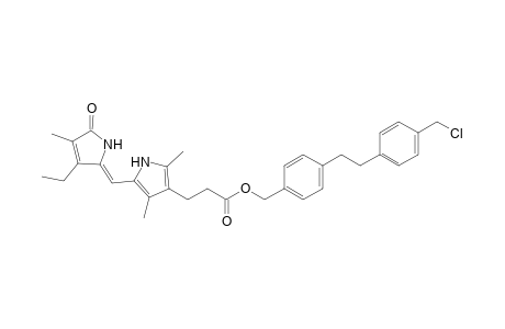 1H-Pyrrole-3-propanoic acid, 5-[(3-ethyl-1,5-dihydro-4-methyl-5-oxo-2H-pyrrol-2-ylidene)methyl]-2,4-dimethyl-, [4-[2-[4-(chloromethyl)phenyl]ethyl]phenyl]methyl ester, (Z)-