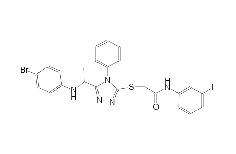 2-({5-[1-(4-bromoanilino)ethyl]-4-phenyl-4H-1,2,4-triazol-3-yl}sulfanyl)-N-(3-fluorophenyl)acetamide