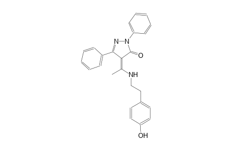3H-pyrazol-3-one, 2,4-dihydro-4-[1-[[2-(4-hydroxyphenyl)ethyl]amino]ethylidene]-2,5-diphenyl-, (4Z)-
