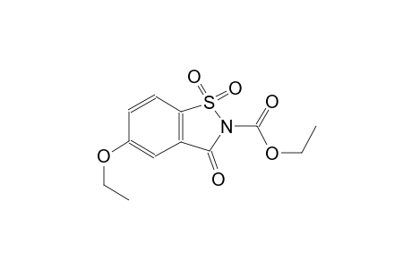 1,2-benzisothiazole-2(3H)-carboxylic acid, 5-ethoxy-3-oxo-, ethyl ester, 1,1-dioxide