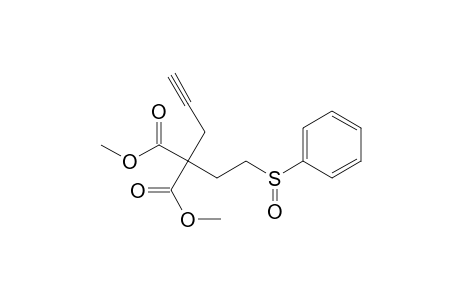 2-(2-benzenesulfinylethyl)-2-prop-2-ynylmalonic acid dimethyl ester