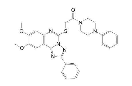 8,9-dimethoxy-5-{[2-oxo-2-(4-phenyl-1-piperazinyl)ethyl]sulfanyl}-2-phenyl[1,2,4]triazolo[1,5-c]quinazoline