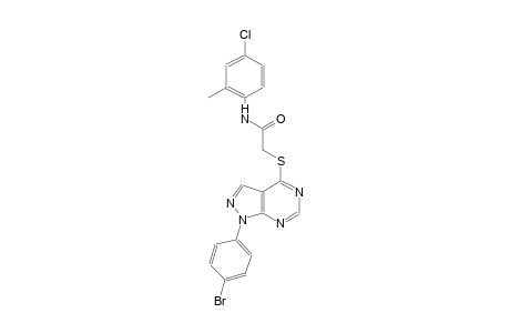 2-{[1-(4-bromophenyl)-1H-pyrazolo[3,4-d]pyrimidin-4-yl]sulfanyl}-N-(4-chloro-2-methylphenyl)acetamide