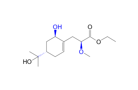 6-hydroxy-4-(1-hydroxy-1-methylethyl)-alpha-methoxy-1-cylohexene-1-propionic acid, ethyl ester