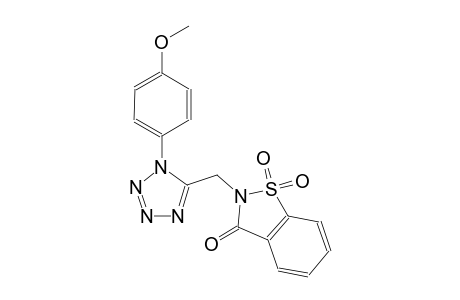 1,2-benzisothiazol-3(2H)-one, 2-[[1-(4-methoxyphenyl)-1H-tetrazol-5-yl]methyl]-, 1,1-dioxide