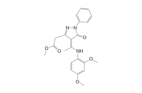 1H-pyrazole-3-acetic acid, 4-[1-[(2,4-dimethoxyphenyl)amino]ethylidene]-4,5-dihydro-5-oxo-1-phenyl-, methyl ester, (4Z)-