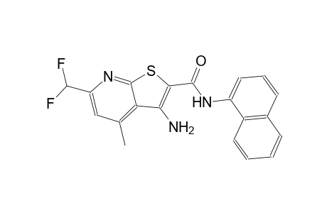 3-amino-6-(difluoromethyl)-4-methyl-N-(1-naphthyl)thieno[2,3-b]pyridine-2-carboxamide