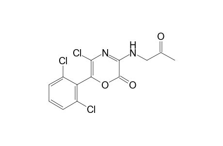 5-Chloro-6-(2,6-dichlorophenyl)-3-(2-oxopropylamino)-2H-1,4-oxazin-2-one