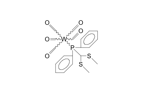Pentacarbonyl-(diphenyl-[bis(methylthio)-methyl]-phosphine) tungsten