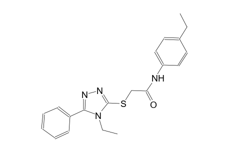 N-(4-ethylphenyl)-2-[(4-ethyl-5-phenyl-4H-1,2,4-triazol-3-yl)sulfanyl]acetamide