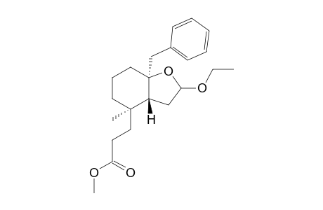 Methyl (1R*,2R*,5S*,6S*)-3-[(8.xi.)-6-benzyl-8-ethoxy-2-methyl-7-oxabicyclo[4.3.0]non-2-yl]propionate