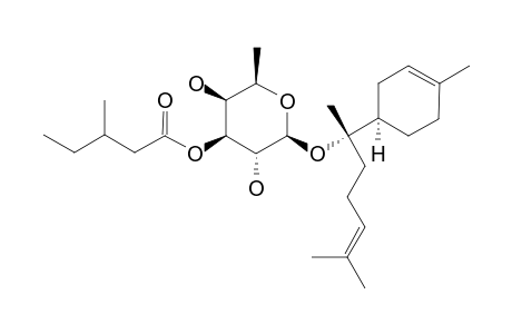 O-3'-(BETA-METHYL)-VALEROYL-ALPHA-BISABOLOL_BETA-D-FUCOPYRANOSIDE