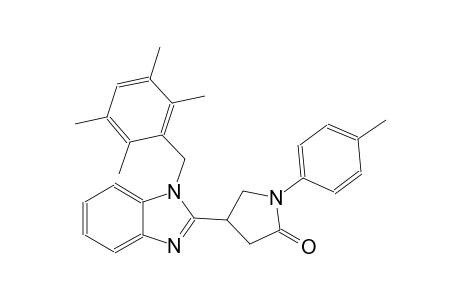 1-(4-methylphenyl)-4-[1-(2,3,5,6-tetramethylbenzyl)-1H-benzimidazol-2-yl]-2-pyrrolidinone