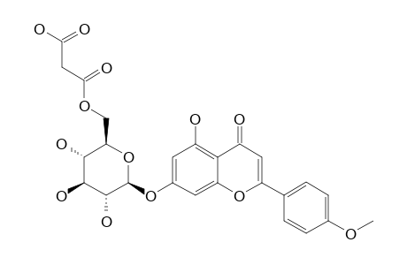 ACACETIN-7-O-GLUCOPYRANOSIDE-6''-O-MALONYLESTER