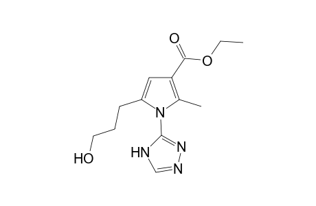 5-(3-hydroxypropyl)-2-methyl-1-(1H-1,2,4-triazol-5-yl)-3-pyrrolecarboxylic acid ethyl ester