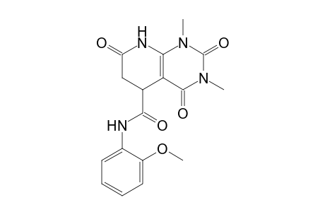 N-(2-Methoxyphenyl)-1,3-dimethyl-2,4,7-trioxo-1,2,3,4,5,6,7,8-octahydropyrido[2,3-d]pyrimidine-5-carboxamide