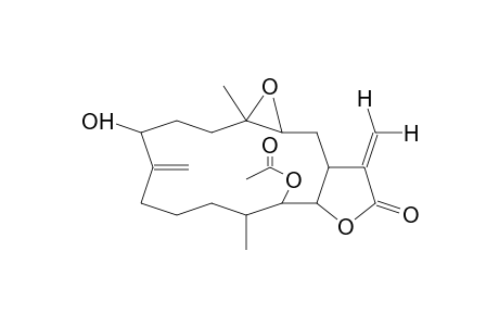 OXIRENO[4,5]CYCLOTETRADECA[1,2-b]FURAN-12(1AH)-ONE, 10-(ACETYLOXY)TETRADECAHYDRO-4-HYDROXY-1A,9-DIMETHYL-5,13-BIS(METHYLENE)-