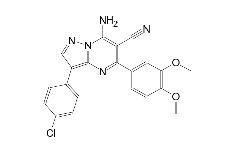 pyrazolo[1,5-a]pyrimidine-6-carbonitrile, 7-amino-3-(4-chlorophenyl)-5-(3,4-dimethoxyphenyl)-