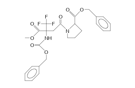 N-Benzyloxycarbonyl-S-2-trifluoromethyl-B-aspartyl-(.alpha.-methyl ester)-S-proline benzyl ester
