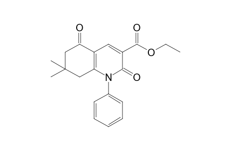 7,7-dimethyl-2,5-dioxo-1,2,5,6,7,8-hexahydro-1-phenyl-3-quinolinecarboxylic acid, ethyl ester