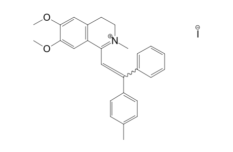 3,4-dihydro-6,7-dimethoxy-2-methyl-(1-beta-p-tolylstyryl)isoquinolinium iodide