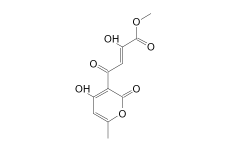 Methyl 2-hydroxy-4-oxo-4-(4-hydroxy-6-methyl-2-pyrone-3-yl)-2-butenoate