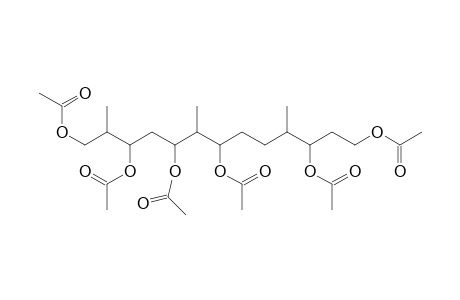 (3,7,9,11,13-pentaacetoxy-4,8,12-trimethyl-tridecyl) acetate