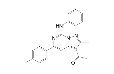 1-[2-methyl-5-(4-methylphenyl)-7-phenylazanyl-pyrazolo[1,5-c]pyrimidin-3-yl]ethanone