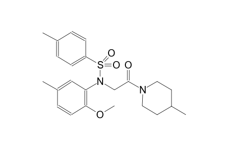 benzenesulfonamide, N-(2-methoxy-5-methylphenyl)-4-methyl-N-[2-(4-methyl-1-piperidinyl)-2-oxoethyl]-