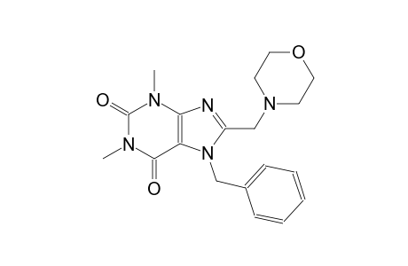 7-benzyl-1,3-dimethyl-8-(4-morpholinylmethyl)-3,7-dihydro-1H-purine-2,6-dione