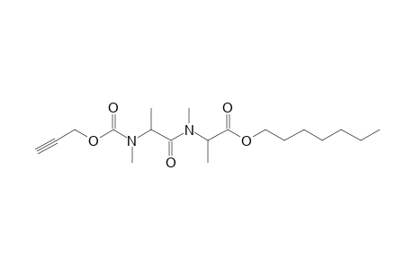 Alanylalanine, N,N'-dimethyl-N'-propargyloxycarbonyl-, heptyl ester