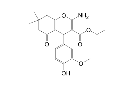 ethyl 2-amino-4-(4-hydroxy-3-methoxyphenyl)-7,7-dimethyl-5-oxo-5,6,7,8-tetrahydro-4H-chromene-3-carboxylate