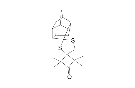 [Pentacyclo[5.4.0.0(2,6).0(3,10).0(5,8)]undecane-8-spiro-2'-1',3'-dithiocyclopentane-4'-spiro-3"-2"2",4",4''-tetramethylcyclobutan-1"-one]