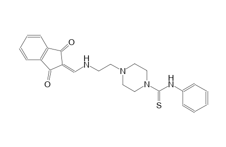 4-(2-{[(1,3-dioxo-1,3-dihydro-2H-inden-2-ylidene)methyl]amino}ethyl)-N-phenyl-1-piperazinecarbothioamide