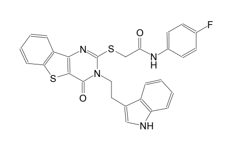 N-(4-fluorophenyl)-2-({3-[2-(1H-indol-3-yl)ethyl]-4-oxo-3,4-dihydro[1]benzothieno[3,2-d]pyrimidin-2-yl}sulfanyl)acetamide