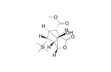 3,5-Methano-2H-cyclopenta[b]furan-7-carboxylic acid, hexahydro-6-hydroxy-2-oxo-4-(trimethylsilyl)-, methyl ester, (3.alpha.,3a.beta.,4.beta.,5.alpha.,6.beta.,6a.beta.,7R*)-