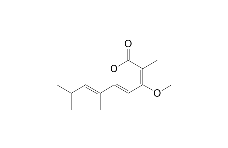 (E)-4-Methoxy-3-methyl-6-(4-methylpent-2-en-2-yl)-2H-pyran-2-one
