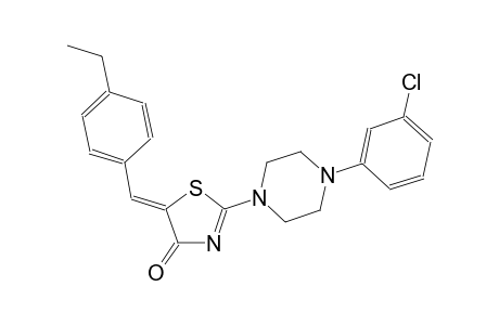 (5Z)-2-[4-(3-chlorophenyl)-1-piperazinyl]-5-(4-ethylbenzylidene)-1,3-thiazol-4(5H)-one