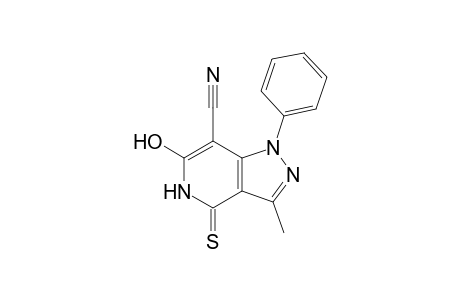 4,5-Dihydro-6-hydroxy-3-methyl-1-phenyl-4-thioxo-1H-pyrazolo[4,3-c]pyridin-7-carbonitrile