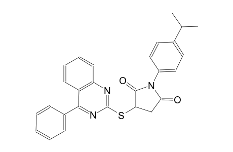 1-(4-isopropylphenyl)-3-[(4-phenyl-2-quinazolinyl)sulfanyl]-2,5-pyrrolidinedione