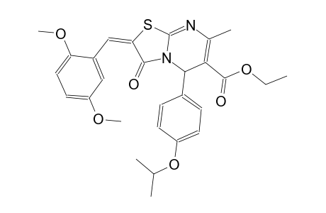 ethyl (2E)-2-(2,5-dimethoxybenzylidene)-5-(4-isopropoxyphenyl)-7-methyl-3-oxo-2,3-dihydro-5H-[1,3]thiazolo[3,2-a]pyrimidine-6-carboxylate