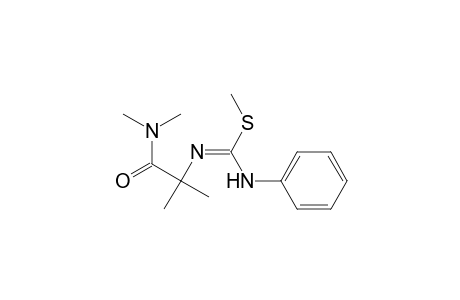 Carbamimidothioic acid, N-[2-(dimethylamino)-1,1-dimethyl-2-oxoethyl]-N'-phenyl-, methyl ester
