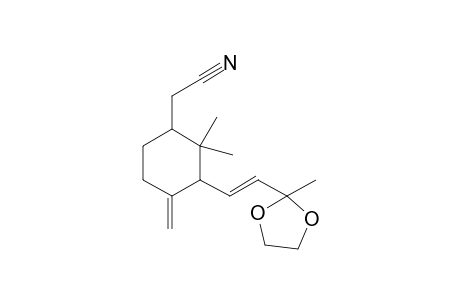 2,2-Dimethyl-3-[2'-(2"-methyl-1",3"-dioxolan-2"-yl)ethenyl]-4-methylidenecyclohexane-1-acetonitrile