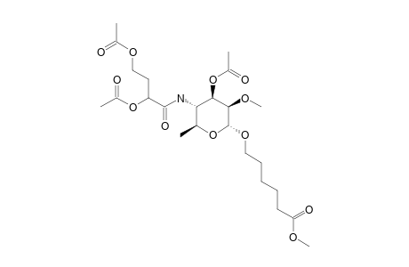 5-METHOXYCARBONYLPENTYL-3-O-ACETYL-4-(2,4-DI-O-ACETYL-3-DEOXY-L-GLYCERO-TETRONAMIDO)-4,6-DIDEOXY-2-O-METHYL-ALPHA-D-MANNOPYRANOSIDE