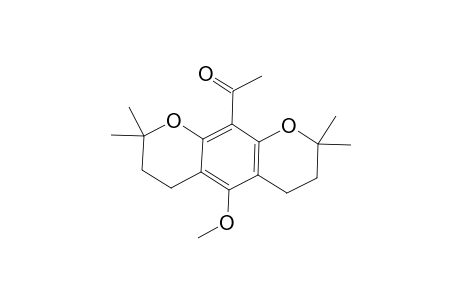 Ketone, methyl 3,4,7,8-tetrahydro-5-methoxy-2,2,8,8-tetramethyl-2H,6H-benzo[1,2-b:5,4-b']dipyran-10-yl