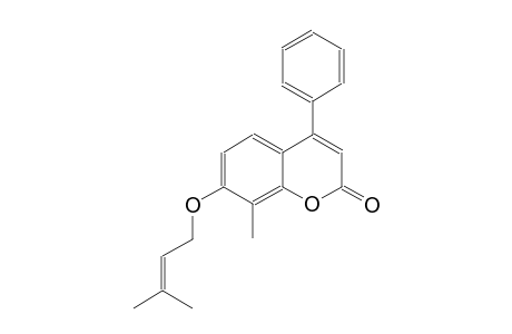 8-methyl-7-[(3-methyl-2-butenyl)oxy]-4-phenyl-2H-chromen-2-one